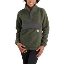 Basil Heather Women's Fleece Quarter Snap Front Jacket