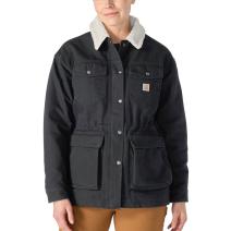 Black Women's Washed Duck Wesley Coat