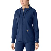 Navy Women's Rugged Flex™ Modern Fit Full-Zip Waffle Hoodie