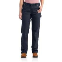 Navy Women's Rugged Flex® Loose Fit Canvas Work Pant