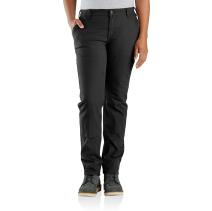 Black Women's Rugged Flex® Relaxed Fit Canvas Double-Front Pant
