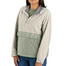 Sage/Chalk Women's Rain Defender® Loose Fit Lightweight Packable Anorak