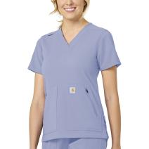 Ceil Blue Women's Rugged Flex&reg; Modern Fit 4-Pocket V-Neck Top