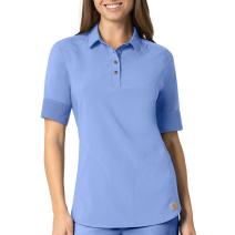 Ceil Blue Women's Force® Cross-Flex Modern Fit Covertible Sleeve Scrub Shirt