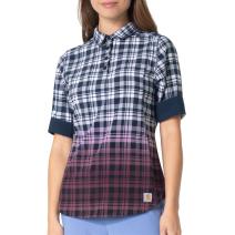 Plaid Dip Dye Women's Force® Cross-Flex Modern Fit Covertible Sleeve Printed Scrub Shirt