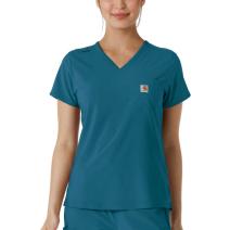 Caribbean Blue Women's Cross-Flex Modern Fit Tuck-In Top