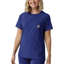 Galaxy Blue Women's Force® Crew Neck Scrub Top