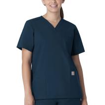 Caribbean Blue Unisex Force&reg; Modern Fit V-Neck Top