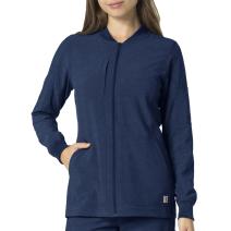 Navy Heather Women's Force® Cross-Flex Modern Fit Zip Front Utility Jacket