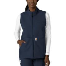 Navy Women's Rugged Flex® Modern Fit Bonded Fleece Vest