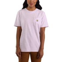 Amethyst Fog Nep Women's WK87 Workwear Pocket Short Sleeve T-Shirt