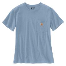 Alpine Blue Heather Women's WK87 Workwear Pocket Short Sleeve T-Shirt
