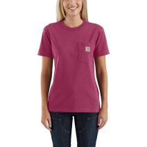 Beet Red Heather Women's WK87 Workwear Pocket Short Sleeve T-Shirt