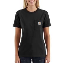 Black Women's WK87 Workwear Pocket Short Sleeve T-Shirt