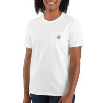 White Women's WK87 Workwear Pocket Short Sleeve T-Shirt