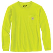 Bright Lime Women's WK126 Workwear Pocket Long Sleeve T-Shirt