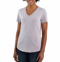 Gull Gray Heather Nep Women's Short Sleeve V-Neck T-Shirt