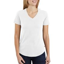 White Women's Short Sleeve V-Neck T-Shirt