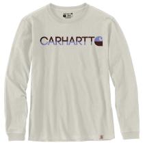 Malt Women's Loose-Fit Heavyweight Long Sleeve Carhartt Block Graphic T-Shirt