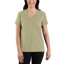 Dried Clay Women's Relaxed Fit Lightweight Short-Sleeve V-Neck T-Shirt