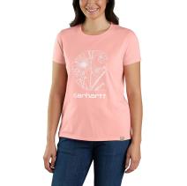 Cherry Blossum Women's Relaxed Fit Lightweight Short-Sleeve Floral C Graphic T-Shirt