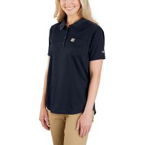 Navy Women's Force Relaxed Fit Lightweight Short-Sleeve Pocket Polo