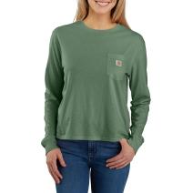 Frosted Balsam Women's TENCEL™ Fiber Series  Loose Fit Lightweight Long-Sleeve Crewneck Pocket T-Shirt