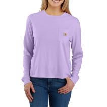 Violet Haze Women's TENCEL™ Fiber Series  Loose Fit Lightweight Long-Sleeve Crewneck Pocket T-Shirt