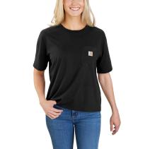 Black Loose Fit Lightweight Short-Sleeve Crewneck T-Shirt