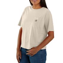 Oat Milk Heather Women's TENCEL™ Fiber Series Loose Fit Lightweight Short-Sleeve Crewneck T-Shirt