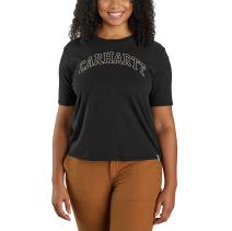 Black Women's Loose Fit Lightweight Short-Sleeve Carhartt Graphic T-shirt