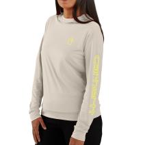 Chalk Women's Force® Sun Defender Lightweight Long-Sleeve Hooded Graphic T-shirt
