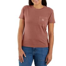 Apple Butter Women's Relaxed Fit Midweight Short Sleeve Garment Dye Pocket T-Shirt