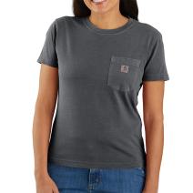 Shadow Women's Relaxed Fit Midweight Short Sleeve Garment Dye Pocket T-Shirt