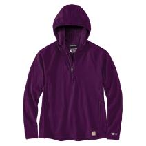 Eggplant Women's Force Relaxed Fit Half-Zip Hooded T-Shirt