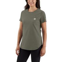 Dusty Olive Women's Force® Relaxed Fit Midweight Pocket T-Shirt