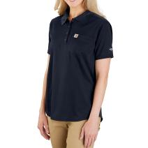 Navy Women's Force Relaxed Fit Lightweight Short-Sleeve Pocket Polo