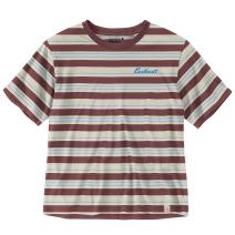 Barnwood Stripe Women's TENCEL™ Fiber Series Loose Fit Short-Sleeve Striped T-Shirt