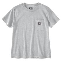 Heather Gray Women's Relaxed Fit Lightweight Short Sleeve Pocket T-Shirt