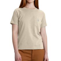 Oat Milk Heather Women's Relaxed Fit Lightweight Short Sleeve Pocket T-Shirt