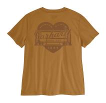 Carhartt Brown Women's Irvine Relaxed Heritage Heart T-Shirt
