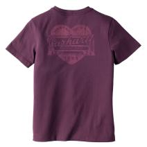 Deep Cherrywood Women's Irvine Relaxed Heritage Heart T-Shirt