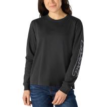 Black Women's Irvine Loose Long-Sleeve Logo T-Shirt