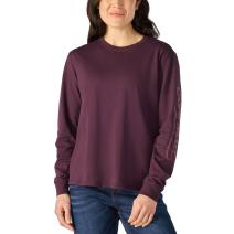 Deep Cherrywood Women's Irvine Loose Long-Sleeve Logo T-Shirt