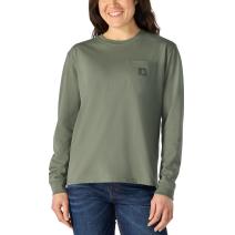 Dusty Olive Women's Irvine Loose Long Sleeve Pocket T-Shirt