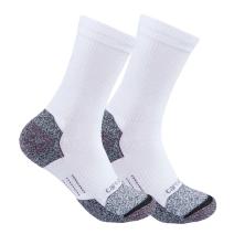 White Women's Force® Midweight Synthetic Blend Crew Sock 2-Pack