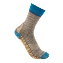 Dark Tan Chambray Women's Force® Grid Midweight Synthetic-Merino Wool Blend Crew Sock