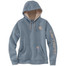 Light Faded Navy Heather/Light Taupe Hea Women's Clarksburg Graphic Sleeve Pullover Sweatshirt