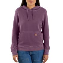 Eggplant Relaxed Fit Midweight Garment Dyed French Terry Hooded Sweatshirt