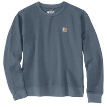 Light Faded Navy Heather Women's Relaxed Fit Midweight French Terry Crewneck Sweatshirt
